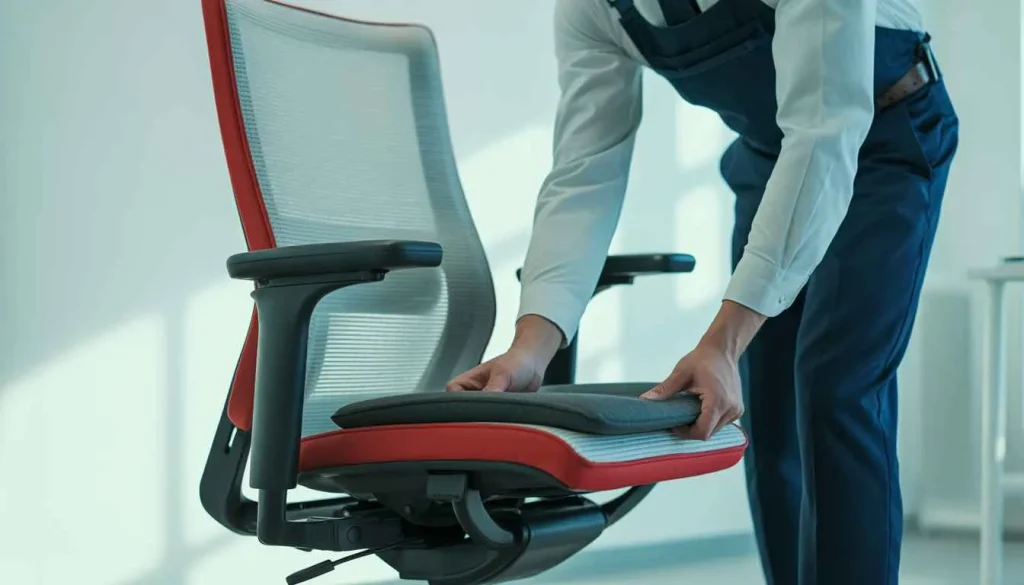 تعویض روکش صندلی اداری در محل توسط مستر چیر