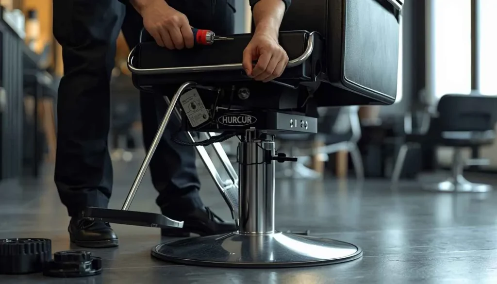 تعمیر صندلی آرایشگاهی و ماساژ در محل توسط مستر چیر