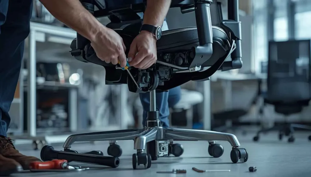 تعمیر و تعویض قطعات صندلی اداری در محل توسط مستر چیر